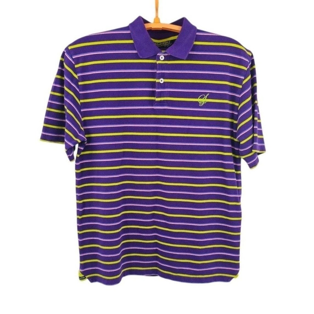 Vintage Y2K Southpole Signature‎ Series Large Striped Polo Shirt